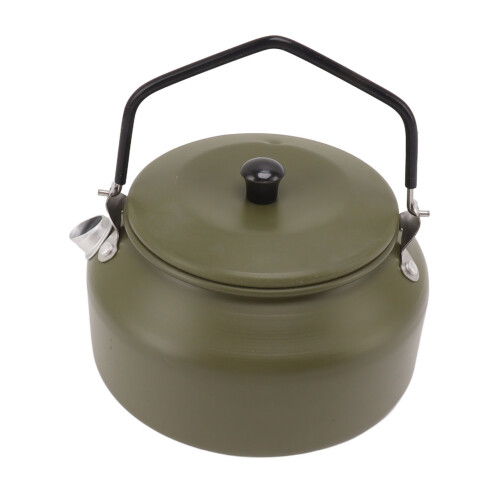 Teekessel Camping 0,9 l Alu Tragbar Grün 2