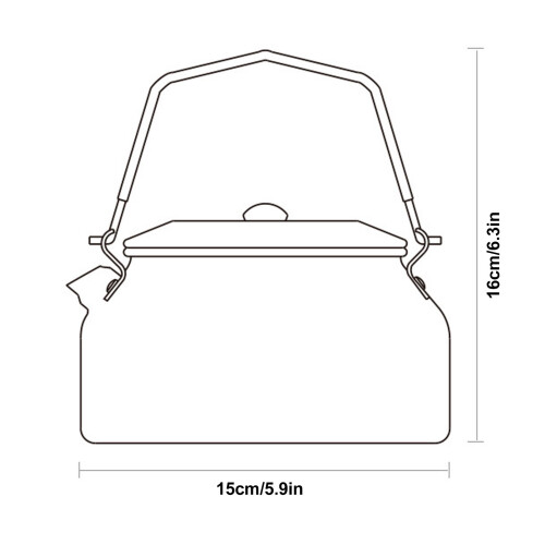Camping Wasserkocher 0,9 l Teekessel Alu Grün 2
