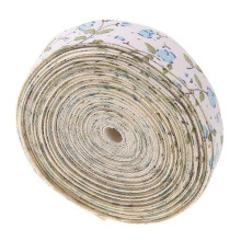 Deko Band Blumenmuster Baumwolle Himmelblau 5