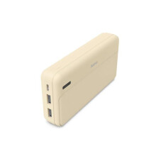 Batterie Externe 20000mAh USB-C Indicateur LED Sorties 2xUSB-A Sable - Rechargeable - USB Type A, USB Type C - Câble électrique