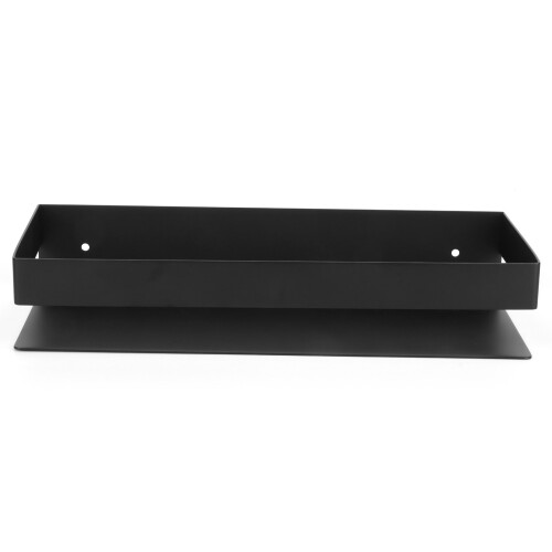 Badezimmerregal 30cm Edelstahl mattschwarz 1