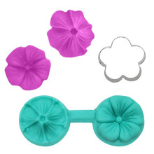 Fondant Blumen Formen Set 4 Blüten Veiner