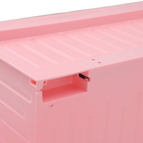 Vitrine für Actionfiguren, Rosa, mit Licht 1