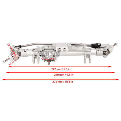 1/10 RC Achse Alu Diamant + Servo Schutz