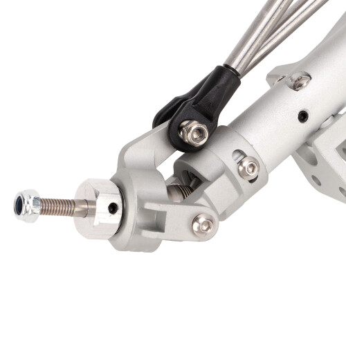 Alu Vorderachse Diamant 1/10 RC Silber