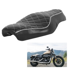 Zweisitz Motorradsitz Ergonomisch Schwarz Weiß