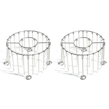 2X Support à Brochettes pour Friteuse à Air Chaud, Ensemble de Brochettes de Barbecue en Acier Inoxydable, 24 Brochettes Verticales à Viande avec
