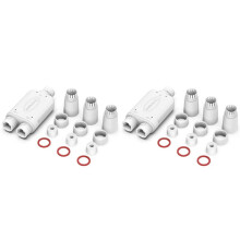 2X Ripetitore POE Impermeabile per Esterni 48V per POE Standard Nazionale Segnale 10/100Mbps 1 Ingresso 2 Uscite Relè di Livello POE Extender