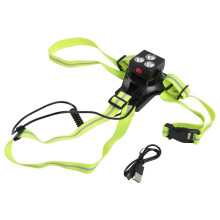 Night Running Lights for Runners, LED Chest Lamps with Reflective Vest Gear and Rechargeable Battery Charging Lights