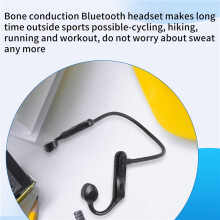 Cuffie un Conduzione Ossea Auricolari con Cancellazione del Rumore Microfono Integrato Auricolari Resistenti al Sudore per Allenamenti Sportivi