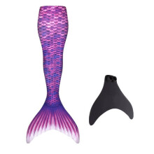 (Purple,Adult XL)Costume da bagno ragazza adulta coda di sirena con pinne piedi per prestazioni giochi d'acqua e
