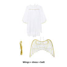 (Angel,XL)Kids Angel Cosplay Outfit For Halloween Stage Events For Youth Teens And