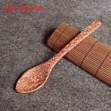 (Coconut Spoon)Coconut Bowls Natural For Serving Dishes Salad Oatmeal Yogurt Reusable Bowl Kitchen Tableware