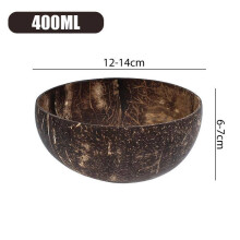 (Bowl M)Coconut Bowls Natural For Serving Dishes Salad Oatmeal Yogurt Reusable Bowl Kitchen Tableware