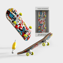 (Style D)Diy Maple Wood Finger Skateboard Toy With Bearings For Kids And Collectors
