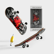 (Style M)Diy Maple Wood Finger Skateboard Toy With Bearings For Kids And Collectors