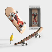 (Style U)Diy Maple Wood Finger Skateboard Toy With Bearings For Kids And Collectors
