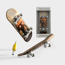 (Style T)Diy Maple Wood Finger Skateboard Toy With Bearings For Kids And Collectors