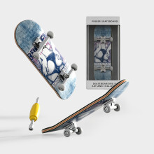 (Style P)Diy Maple Wood Finger Skateboard Toy With Bearings For Kids And Collectors
