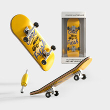 (Style C)Diy Maple Wood Finger Skateboard Toy With Bearings For Kids And Collectors