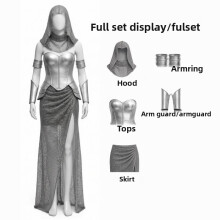 (XL)Unisex Medieval Chainmail Cosplay Dress For Halloween And Parties Themed