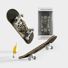 (Style R)Diy Maple Wood Finger Skateboard Toy With Bearings For Kids And Collectors