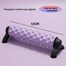 (Purple)Multicolor Foam Roller With Support Stand For Fitness Massage Muscle Recovery