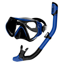 (Blue)Silicone Seal Snorkel Mask With Dry Breathing For Water Adventure Activities