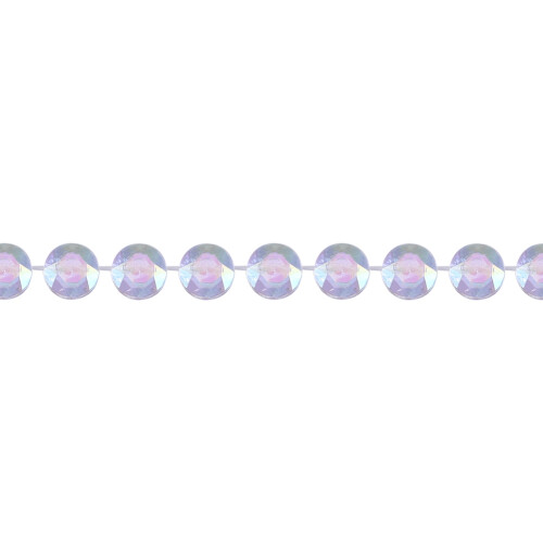 10m Perlenkette 10mm Acryl klar AB für Deko 1