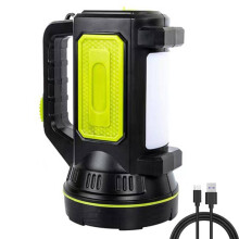 (Green Side Light)Black Lumen Rechargeable Flashlight Lateral Light Outdoor Emergency Use Tactical