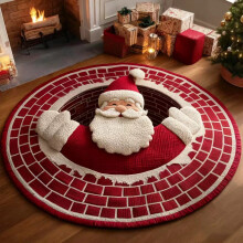 (Style C,40cm)Polyester Fußmatte Weihnachten gemustert für Wohnzimmer und Kinderzimmer mit Wasserwaschbarkeit