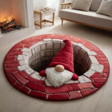 (Style B,80cm)Polyester Fußmatte Weihnachten gemustert für Wohnzimmer und Kinderzimmer mit Wasserwaschbarkeit