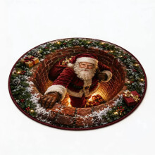 (Style H,80cm)Polyester Fußmatte Weihnachten gemustert für Wohnzimmer und Kinderzimmer mit Wasserwaschbarkeit