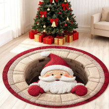 (Style F,60cm)Polyester Fußmatte Weihnachten gemustert für Wohnzimmer und Kinderzimmer mit Wasserwaschbarkeit