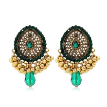 (Style D)Boho Chic Alloy Earrings With Tassel Oil Drop Elements For Women Fashionistas