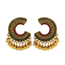 (Style E)Boho Chic Alloy Earrings With Tassel Oil Drop Elements For Women Fashionistas