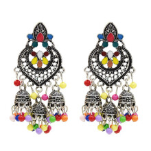 (Style B)Boho Chic Alloy Earrings With Tassel Oil Drop Elements For Women Fashionistas