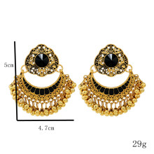(Style G)Boho Chic Alloy Earrings With Tassel Oil Drop Elements For Women Fashionistas