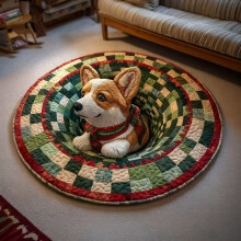 (Style A,60cm)Polyester Fußmatte Weihnachten gemustert für Wohnzimmer und Kinderzimmer mit Wasserwaschbarkeit