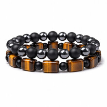 (StyleC)Stone Geometric Beaded Bracelet For Men Women Unisex Fashion Gift Jewelry