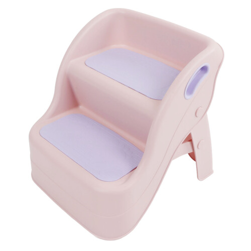 Faltbarer Kinder Tritthocker 2 Stufen Rosa Lila