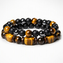 (StyleB)Stone Geometric Beaded Bracelet For Men Women Unisex Fashion Gift Jewelry