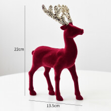 (Deer A) Tree Christmas Red Reindeer Decor Sparkling Figurines Hanging Holiday Ornament
