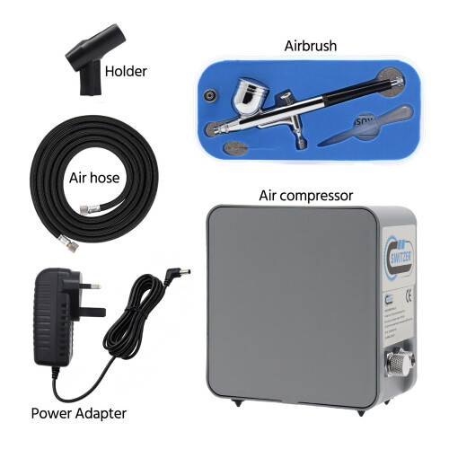 Switzer Switzer Airbrush Compressor Kit 40PSI, Light Grey 1