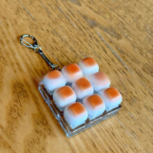 (Nine Key)Keyzonic Caramel Bread Handmade Keycap Doa With Keychain Stress Release For Diy Keyboard Enthusiasts