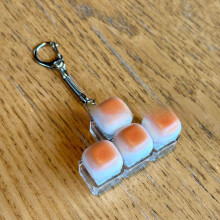 (Four Key T)Keyzonic Caramel Bread Handmade Keycap Doa With Keychain Stress Release For Diy Keyboard Enthusiasts