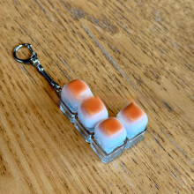 (Four Key L)Keyzonic Caramel Bread Handmade Keycap Doa With Keychain Stress Release For Diy Keyboard Enthusiasts