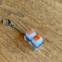 (Two Key)Keyzonic Caramel Bread Handmade Keycap Doa With Keychain Stress Release For Diy Keyboard Enthusiasts