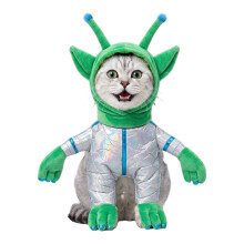 (XL) Soft Breathable Pet Alien Astronaut Dog Costume, Halloween Dress‑Up Outfit for Party Parade