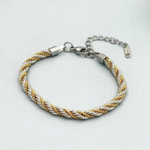 (Silver Gold)Titanium Steel Female Jewelry With Geometric Shape Electroplated Surface Style
